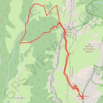 Itinéraire Le Trelod, distance, dénivelé, altitude, carte, profil, trace GPS