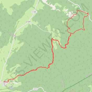 Itinéraire Cerniebaud La Bourre, distance, dénivelé, altitude, carte, profil, trace GPS