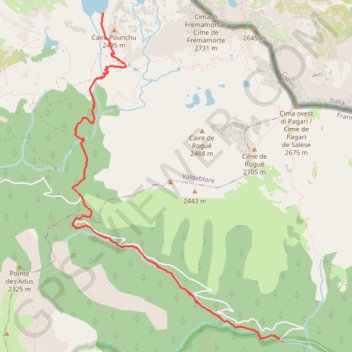 Itinéraire Lac Nègre, distance, dénivelé, altitude, carte, profil, trace GPS