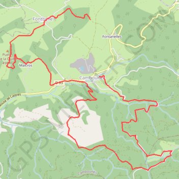 Itinéraire En Pays Brassagais - Chemin de Combelirou et Fontbelle - Cambounes, distance, dénivelé, altitude, carte, profil, trace GPS