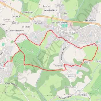 Itinéraire Boucle locale Carignan-de-Bordeaux / Fargues-Saint-Hilaire, distance, dénivelé, altitude, carte, profil, trace GPS