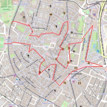 Itinéraire L'Enscémiade de Montpellier, distance, dénivelé, altitude, carte, profil, trace GPS