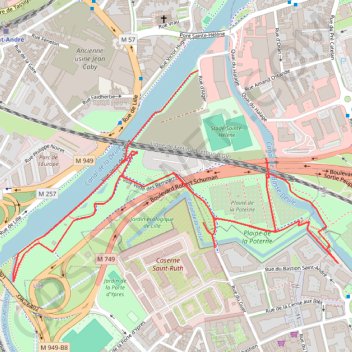 Itinéraire Promenade du bord de Deûle et des remparts - Saint-André, distance, dénivelé, altitude, carte, profil, trace GPS