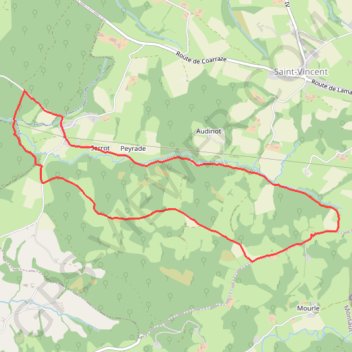 Itinéraire Circuit des Serres - Coarraze, distance, dénivelé, altitude, carte, profil, trace GPS