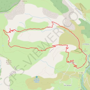 Itinéraire Rando cabane de seignas depuis barles, distance, dénivelé, altitude, carte, profil, trace GPS