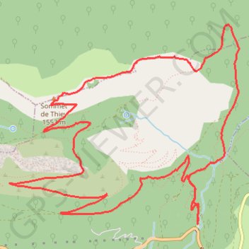 Itinéraire La Montagne de Thiey par la forêt de Nans, distance, dénivelé, altitude, carte, profil, trace GPS