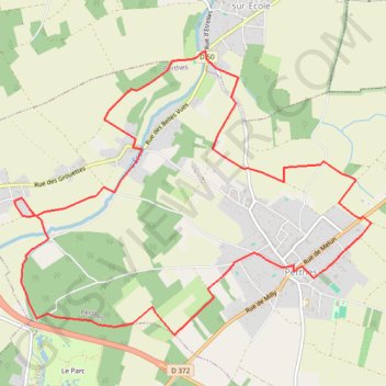 Itinéraire Perthes-en-Gâtinais, distance, dénivelé, altitude, carte, profil, trace GPS