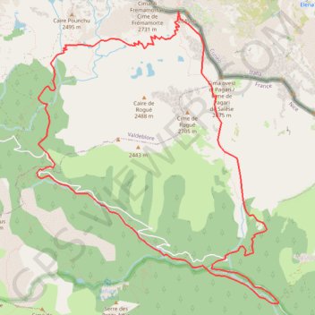 Itinéraire Cime de Rogué (par Naucette) et col de Fremamorte, distance, dénivelé, altitude, carte, profil, trace GPS