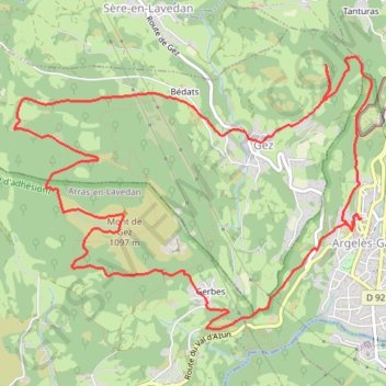 Itinéraire Le Mont de Gez, distance, dénivelé, altitude, carte, profil, trace GPS