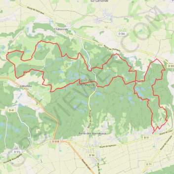 Itinéraire Rando Nantoin, distance, dénivelé, altitude, carte, profil, trace GPS