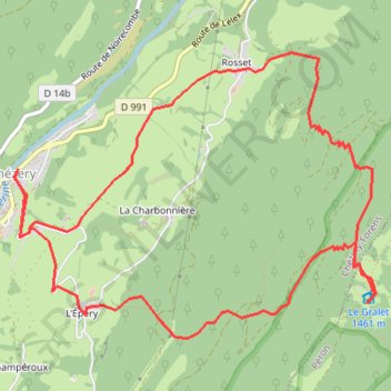 Itinéraire Gralet petit, distance, dénivelé, altitude, carte, profil, trace GPS