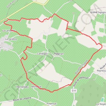 Itinéraire 🚶 Trace de Blaignan, distance, dénivelé, altitude, carte, profil, trace GPS