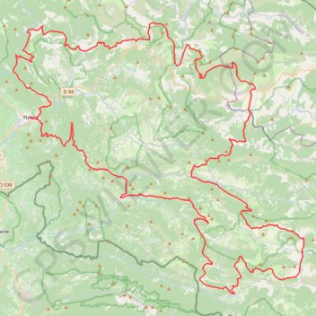 Itinéraire Tour de pays VTT des Baronnies en Drôme provençale, distance, dénivelé, altitude, carte, profil, trace GPS