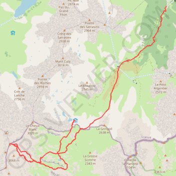 Itinéraire Mont Thabor, distance, dénivelé, altitude, carte, profil, trace GPS