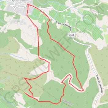 Itinéraire Rando Grambois, distance, dénivelé, altitude, carte, profil, trace GPS