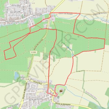 Itinéraire Guebwiller - Circuit de Hartmannswiller, distance, dénivelé, altitude, carte, profil, trace GPS