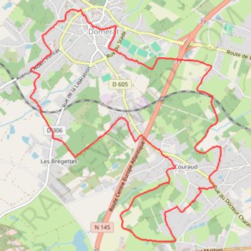 Itinéraire Domérat Marche à pied, distance, dénivelé, altitude, carte, profil, trace GPS
