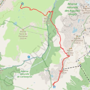 Itinéraire Brévent, distance, dénivelé, altitude, carte, profil, trace GPS