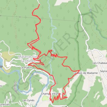 Itinéraire Pont du gachalou, distance, dénivelé, altitude, carte, profil, trace GPS