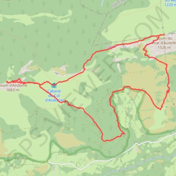 Itinéraire Soum du Prat du Rey et Soum d'Andorre, distance, dénivelé, altitude, carte, profil, trace GPS