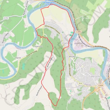 Itinéraire Pradines, distance, dénivelé, altitude, carte, profil, trace GPS