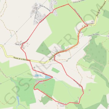 Itinéraire Marche autour de la Barollière, distance, dénivelé, altitude, carte, profil, trace GPS
