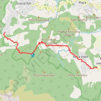 Itinéraire Grand Ilet - Hell Bourg, distance, dénivelé, altitude, carte, profil, trace GPS