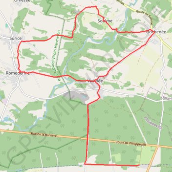 Itinéraire OTH-A0-004F-1YNO, distance, dénivelé, altitude, carte, profil, trace GPS