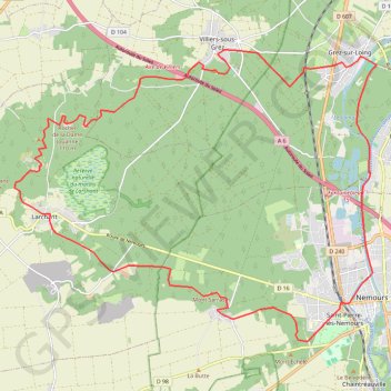 Itinéraire Boucle Grez à Grez, distance, dénivelé, altitude, carte, profil, trace GPS