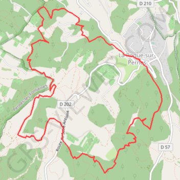 Itinéraire Les Ruines de La Roque sur Pernes, distance, dénivelé, altitude, carte, profil, trace GPS