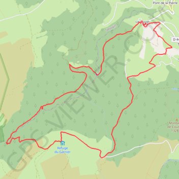 Itinéraire La Cascade de Chorsin - Sauvain, distance, dénivelé, altitude, carte, profil, trace GPS