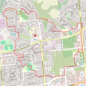 Itinéraire Loop walk - Gatineau, distance, dénivelé, altitude, carte, profil, trace GPS