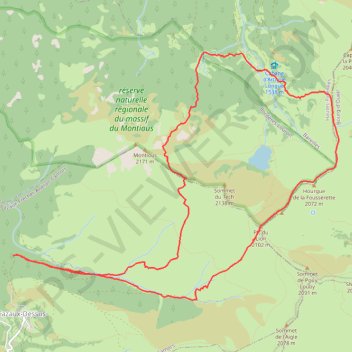 Itinéraire Montious, distance, dénivelé, altitude, carte, profil, trace GPS