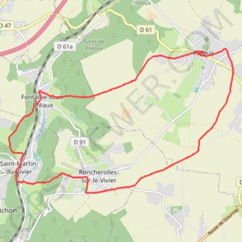 Itinéraire Rando Roncherolles, distance, dénivelé, altitude, carte, profil, trace GPS