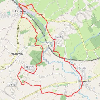 Itinéraire 1 - VTC 17 km, distance, dénivelé, altitude, carte, profil, trace GPS