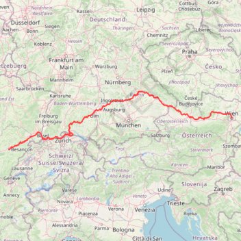 Itinéraire Eurovelo 6 A, distance, dénivelé, altitude, carte, profil, trace GPS