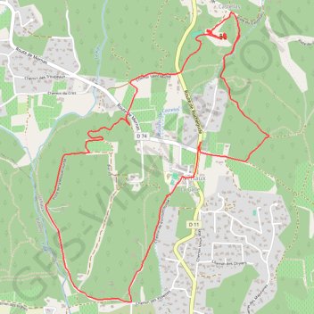 Itinéraire La Galle, Forêt et Castelas d'Uchaux, distance, dénivelé, altitude, carte, profil, trace GPS