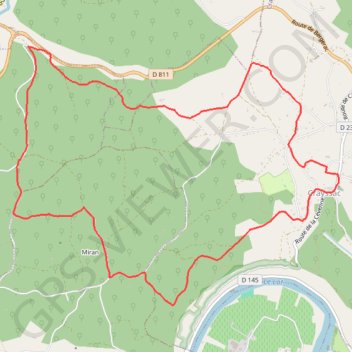 Itinéraire Crayssac Calvignac, distance, dénivelé, altitude, carte, profil, trace GPS