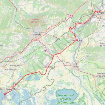 Itinéraire Sagnes _Jour 4_96_GrauduRoi, distance, dénivelé, altitude, carte, profil, trace GPS
