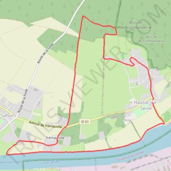 Itinéraire Hautot RAM-23426898, distance, dénivelé, altitude, carte, profil, trace GPS