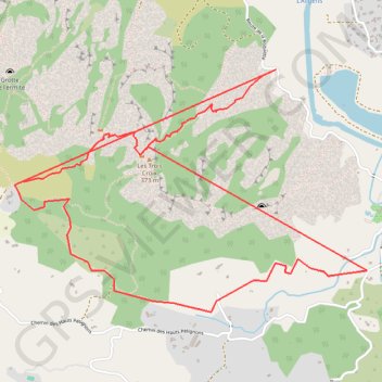 Itinéraire Rocher de Roquebrune : tour et sommet des 3 croix, distance, dénivelé, altitude, carte, profil, trace GPS