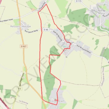 Itinéraire Le chemin de la Reine Blanche, distance, dénivelé, altitude, carte, profil, trace GPS