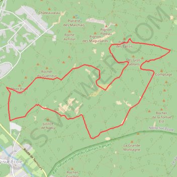 Itinéraire 3 pignons, distance, dénivelé, altitude, carte, profil, trace GPS