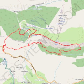 Itinéraire 2034 09 13 - l'audibergue depuis Escragnolles giga, distance, dénivelé, altitude, carte, profil, trace GPS