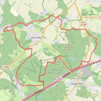 Itinéraire Bullionnais 2023 22 km, distance, dénivelé, altitude, carte, profil, trace GPS