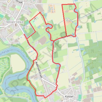 Itinéraire Moerzeke 7,5k, distance, dénivelé, altitude, carte, profil, trace GPS