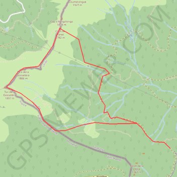 Itinéraire Sommet de la Laque depuis le col du Portillon, distance, dénivelé, altitude, carte, profil, trace GPS