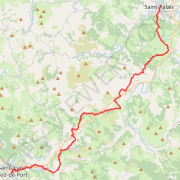 Itinéraire Saint-Palais / Saint-Jean-Pied-de-Port, distance, dénivelé, altitude, carte, profil, trace GPS