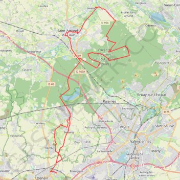 Itinéraire Sortie Porte du Hainaut - Wavrechain-sous-Denain, distance, dénivelé, altitude, carte, profil, trace GPS