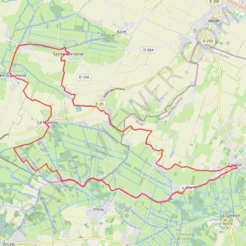 Itinéraire De Sainte-Christine à Coulon par les bords de la Sèvre, distance, dénivelé, altitude, carte, profil, trace GPS